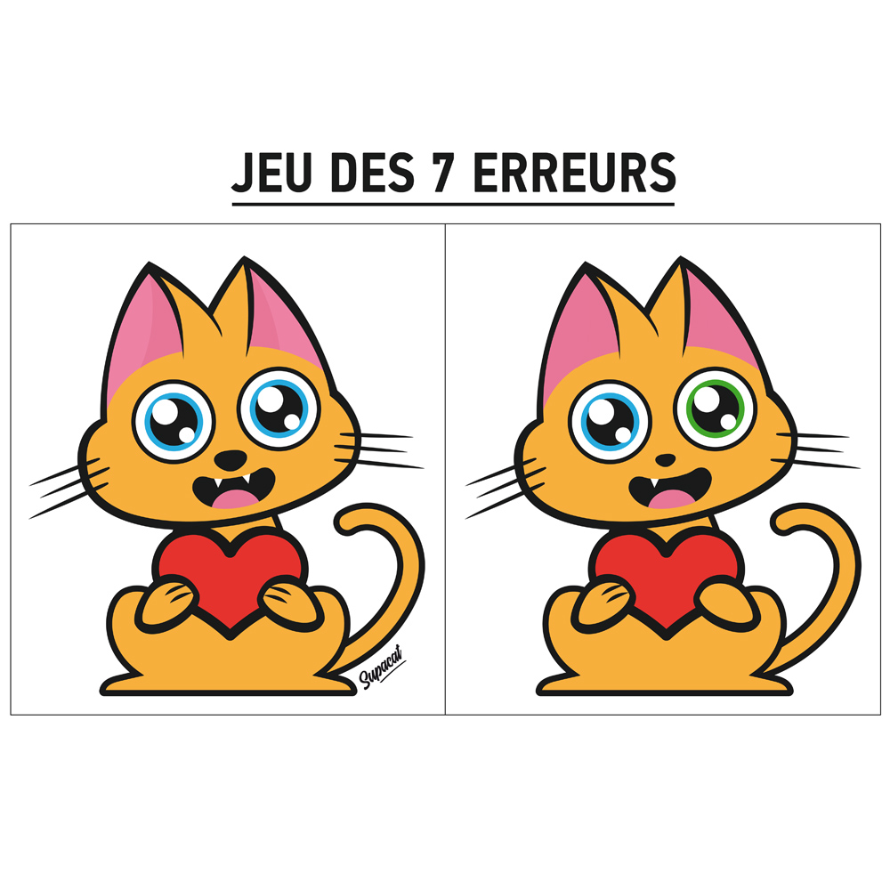 Supacat Street Art Strasbourg - Jeu des 7 erreurs