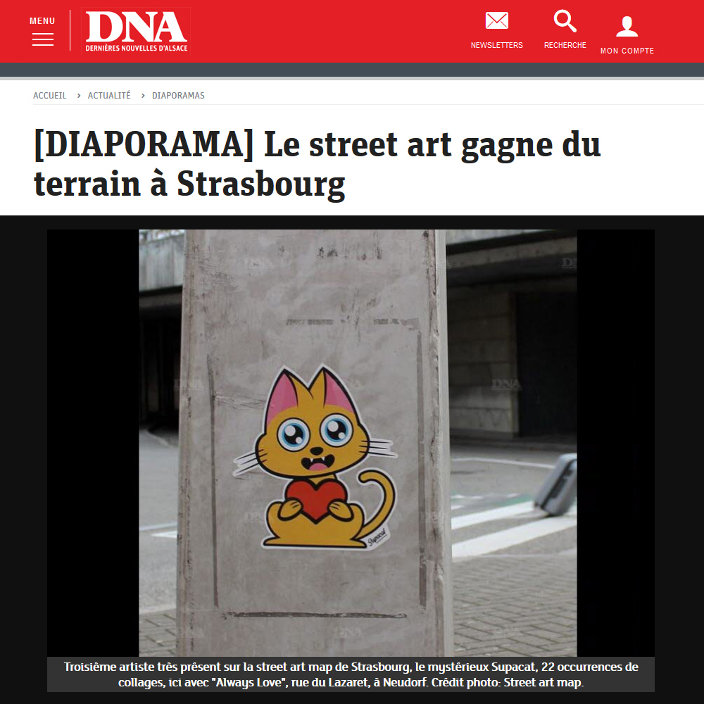 Supacat Street Art dans les DNA avril 2019 - Supacat Street Art