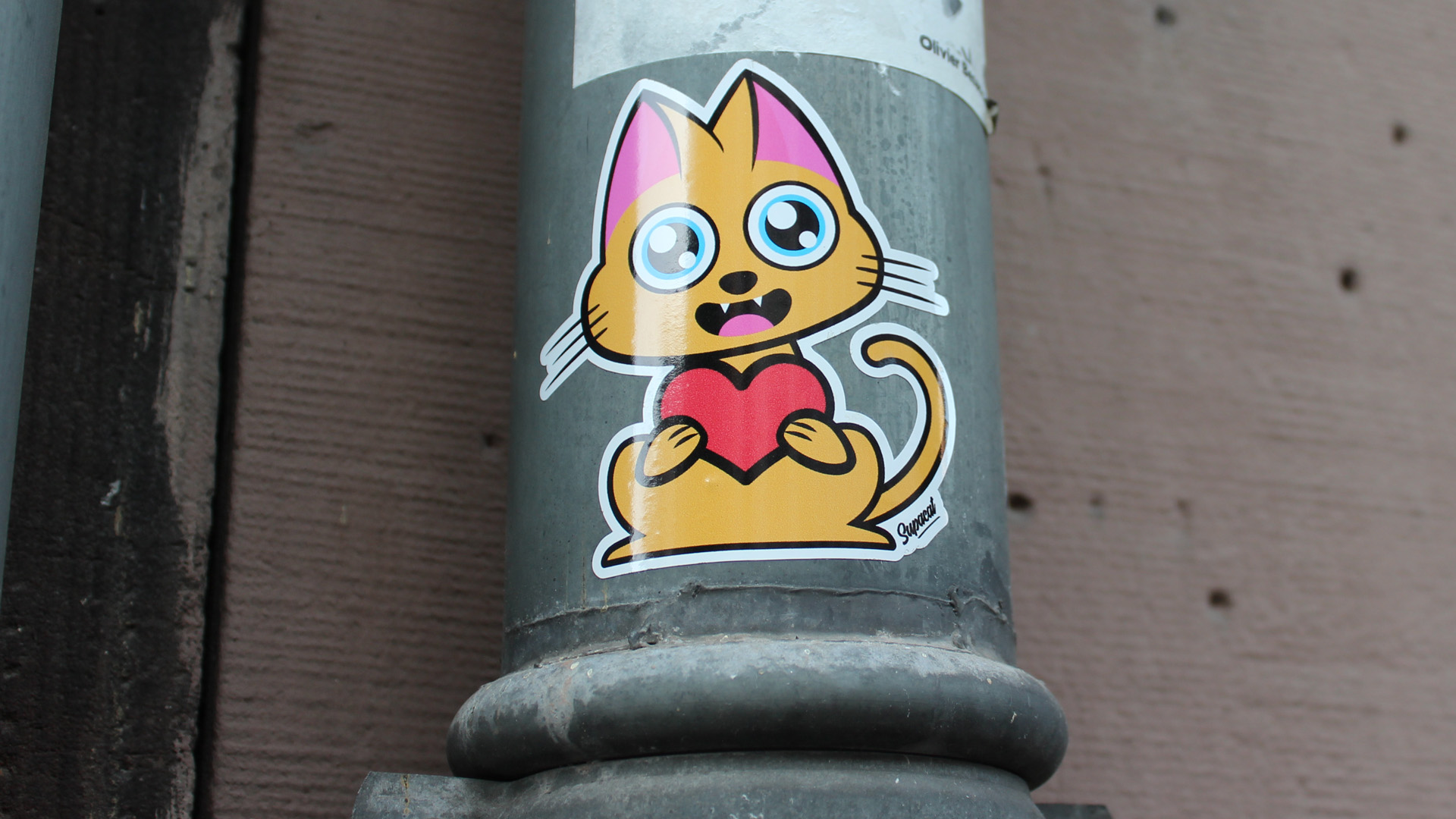 Supacat Street Art Strasbourg - Always LOVE Stickers