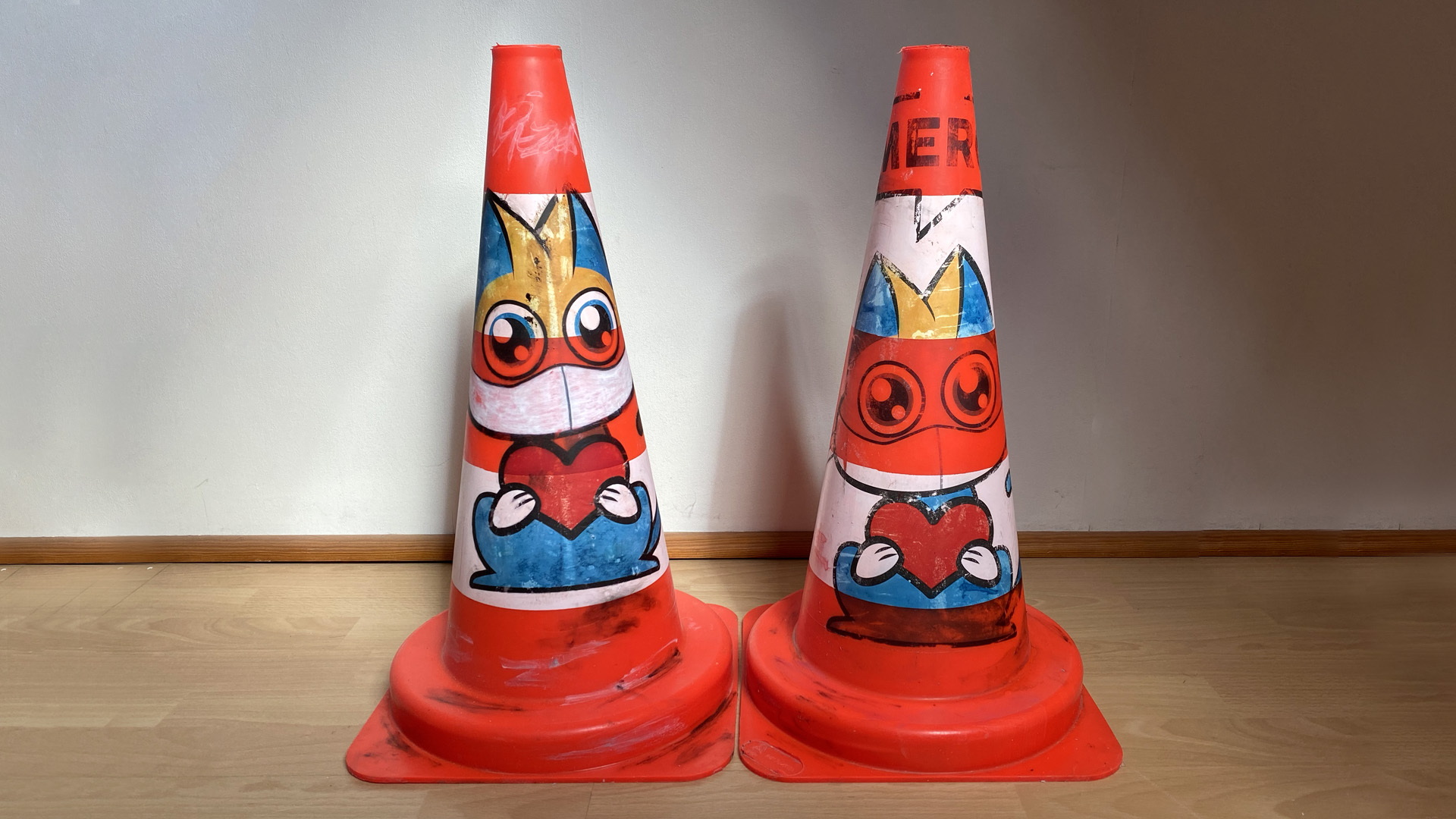 Supacat Street Art Strasbourg - Med Team LOVE Cone