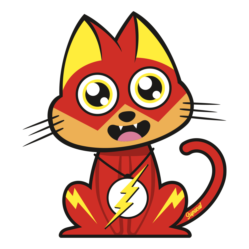 Supacat Street Art Strasbourg - The Flash Cat