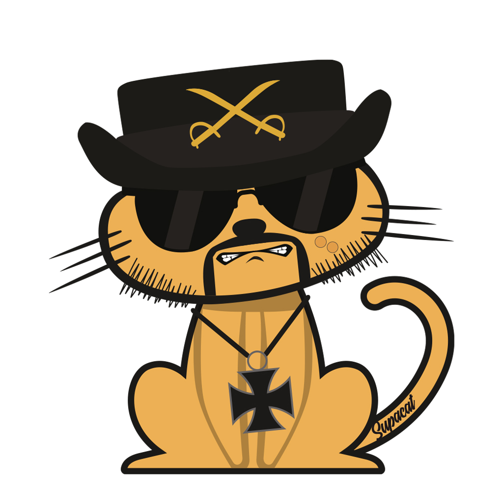 Supacat Street Art Strasbourg - Supa Lemmy Catmister