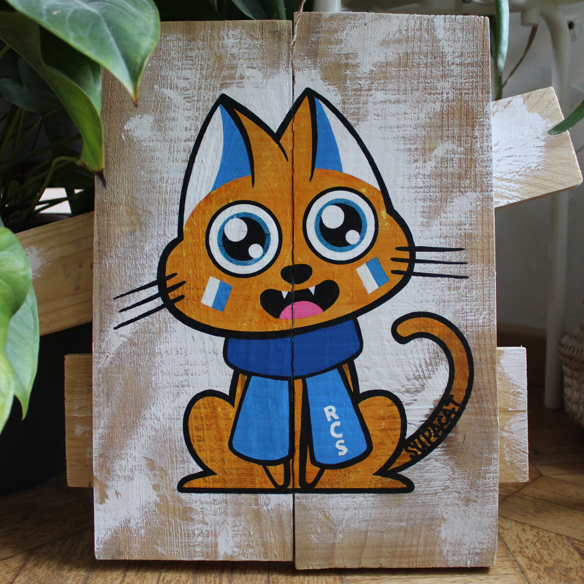 Supacat Street Art Strasbourg - Tableau RCS Cat #3