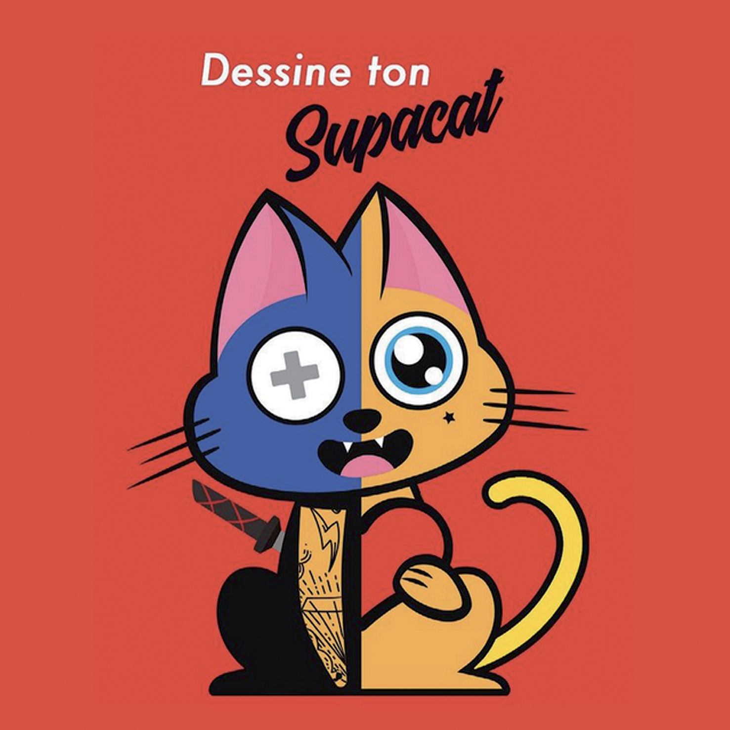 Supacat Street Art Strasbourg - Dessine ton Supacat !