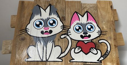 Supacat Street Art Strasbourg - Tableau Supa Calypso et Olympe