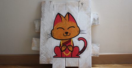 Supacat Street Art Strasbourg - Tableau Supa Buddha Cat