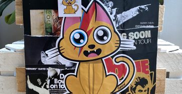 Supacat Street Art Strasbourg - Tableau David Bowie - Dirty Special