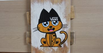 Supacat Street Art Strasbourg - Tableau Vans & Harry Styles