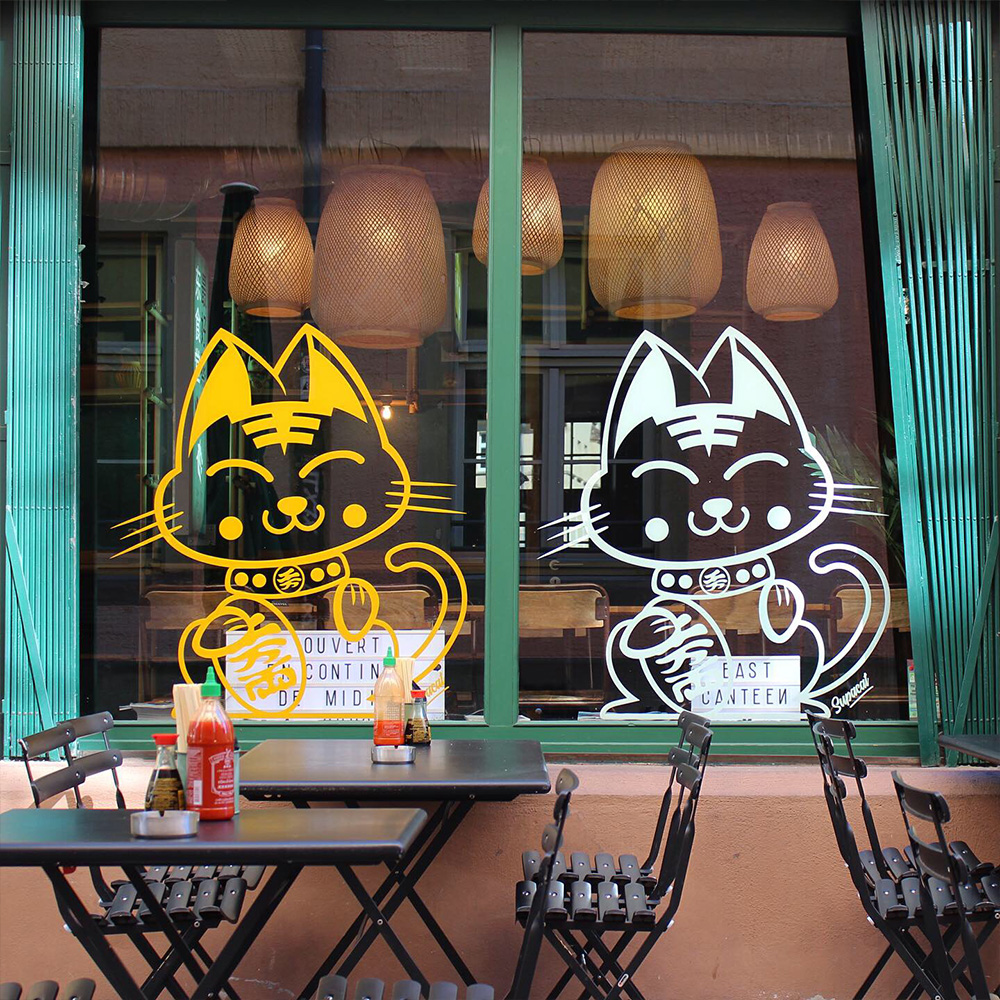 Supacat, le chat Street Art de Strasbourg au East Canteen - Supacat