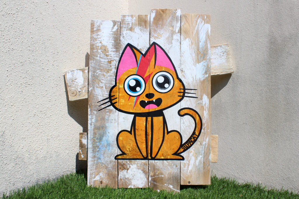 Supacat Street Art Strasbourg - Tableau Ziggy Catdust #2 - Dirty Special