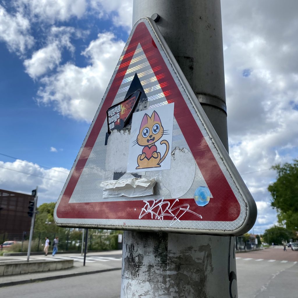 Sticker Supacat Always Love - Supacat Street Art Strasbourg