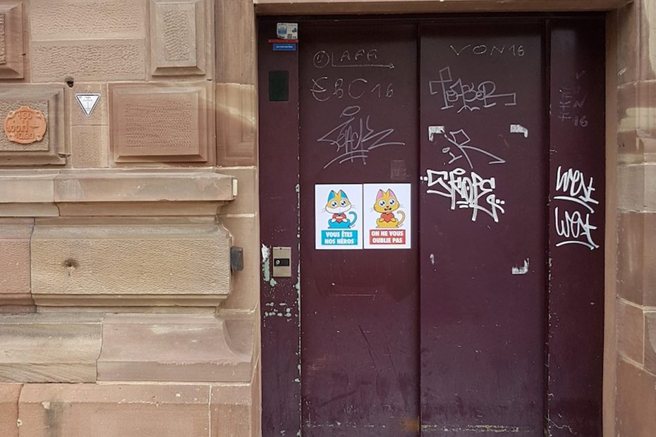 Supacat Street Art Love For The Med Team Always Love - Supacat Street Art Strasbourg