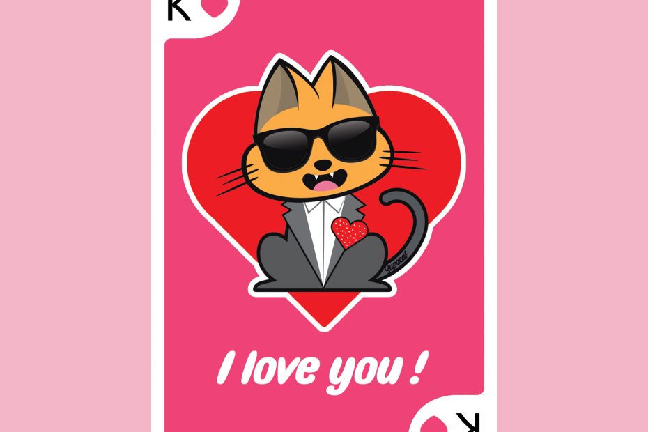 Supacat Street Art Strasbourg - Happy Valentine !