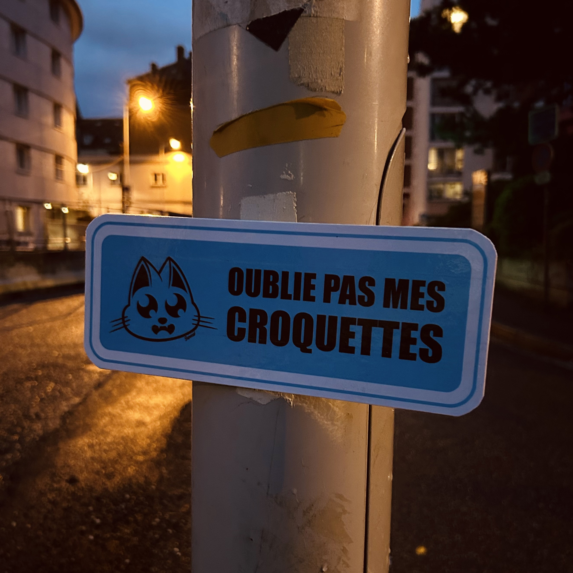 Panneau Supacat à Strasbourg - Supacat Street Art Strasbourg