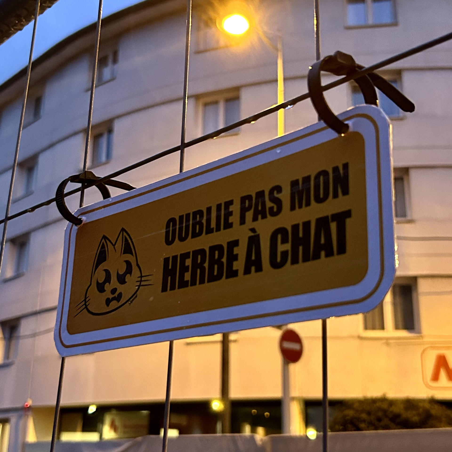 Panneau Supacat à Strasbourg - Supacat Street Art Strasbourg