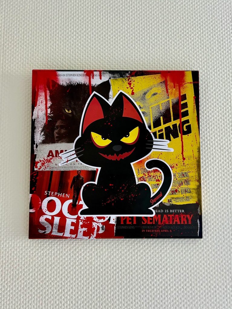 Supacat tableau Supa Halloween Cat 40 x 40 cm - Supacat Street Art Strasbourg