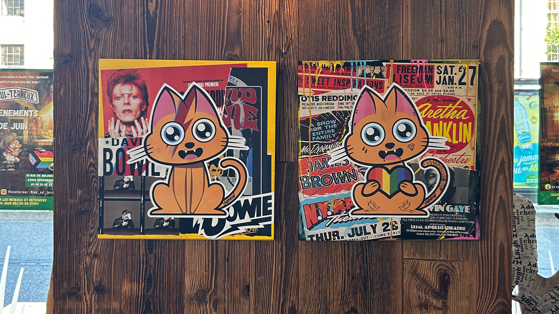 Exposition Supacat Street Art au Bar le Cul Terreux à Strasbourg - Supacat Street Art